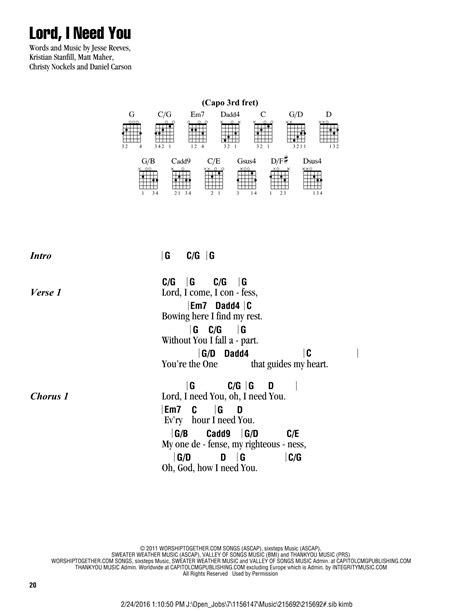 lord i need you chords pdf|More.